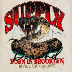 Men’s Supply and Demand Swoop Graphic Tee Shirt, medium